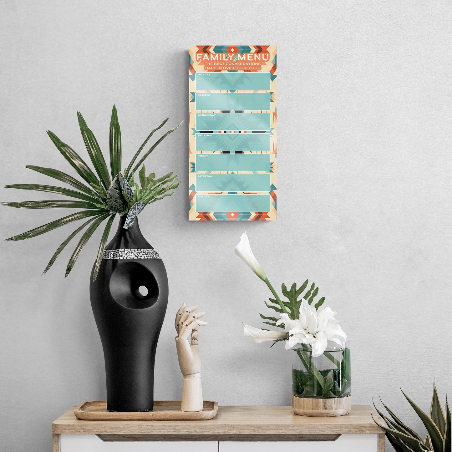 Western Quilt Pattern Family Menu | 8x16