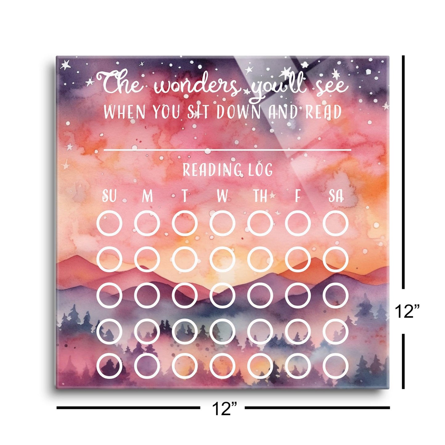 The Wonders You'll See Children's Reading Log | 12x12