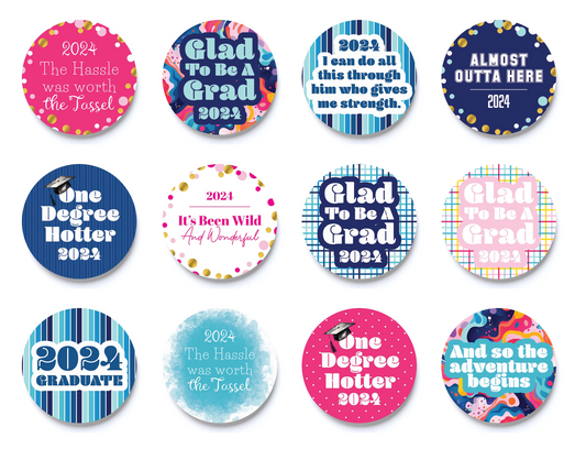 Graduation 2024 Circle Coasters Collection Only | 4x4