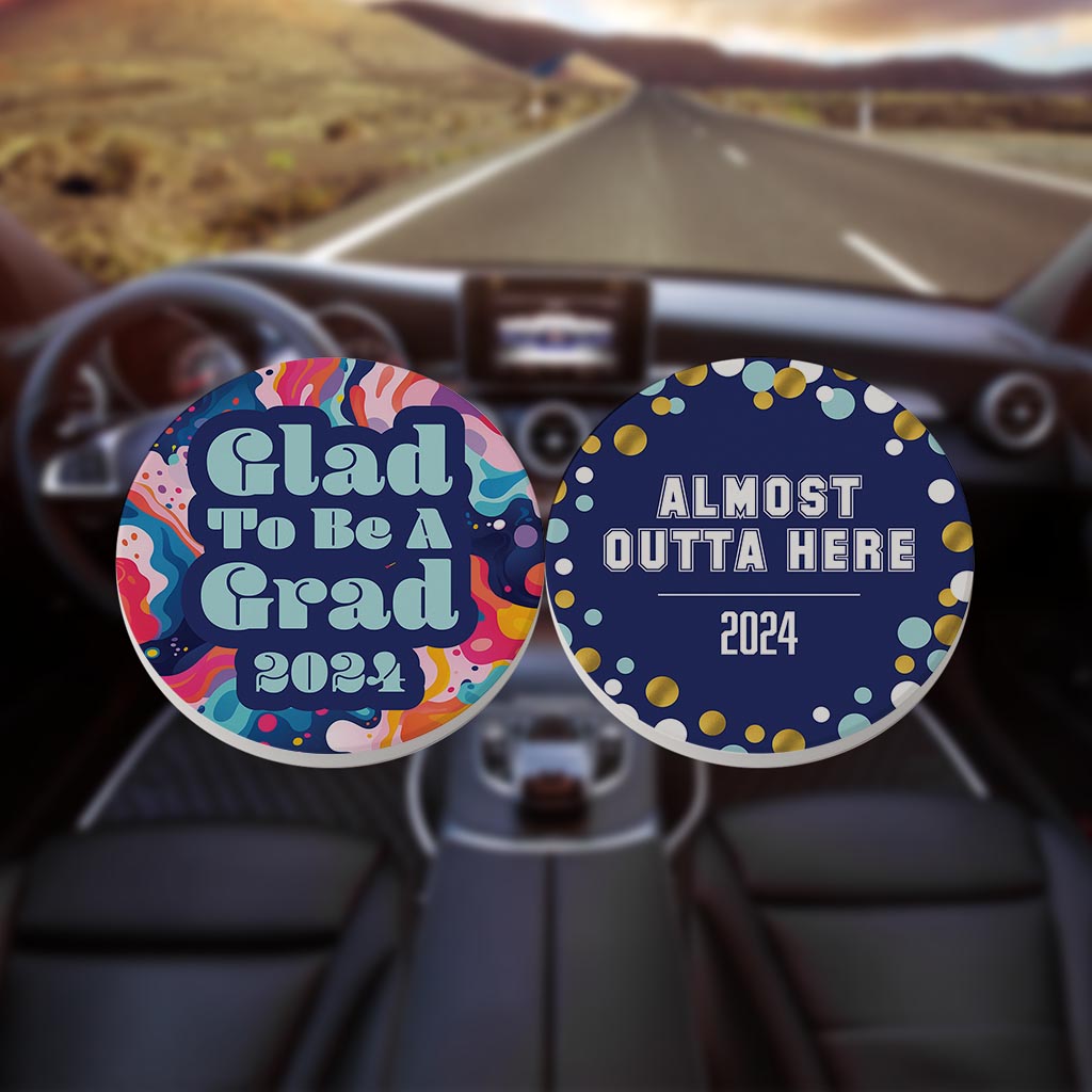 Graduation Offset Car Coaster Set 1 | 2.65x2.65