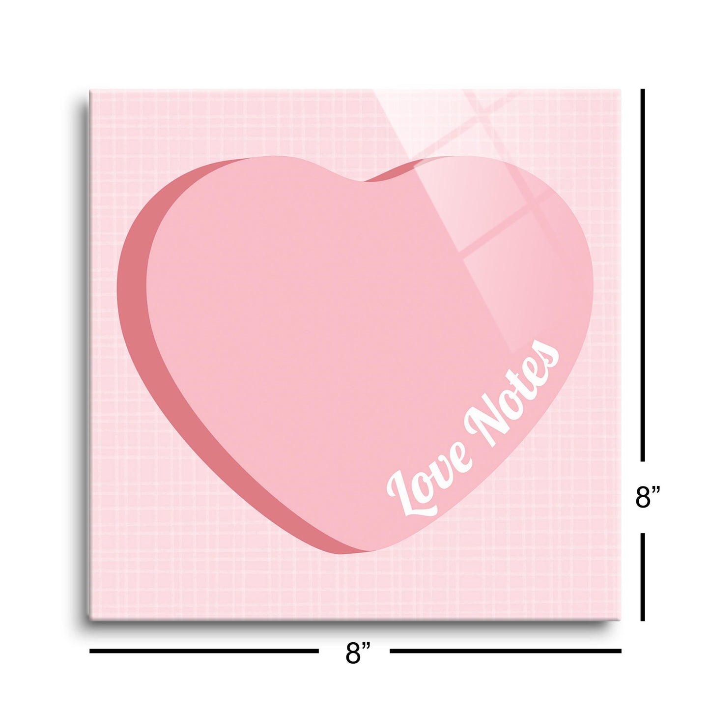 Valentine's Tracker Pink Heart Love Notes | 8x8