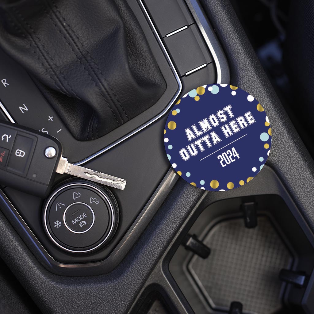 Graduation 2024 Outta Here Blue Confetti | 2.65x2.65