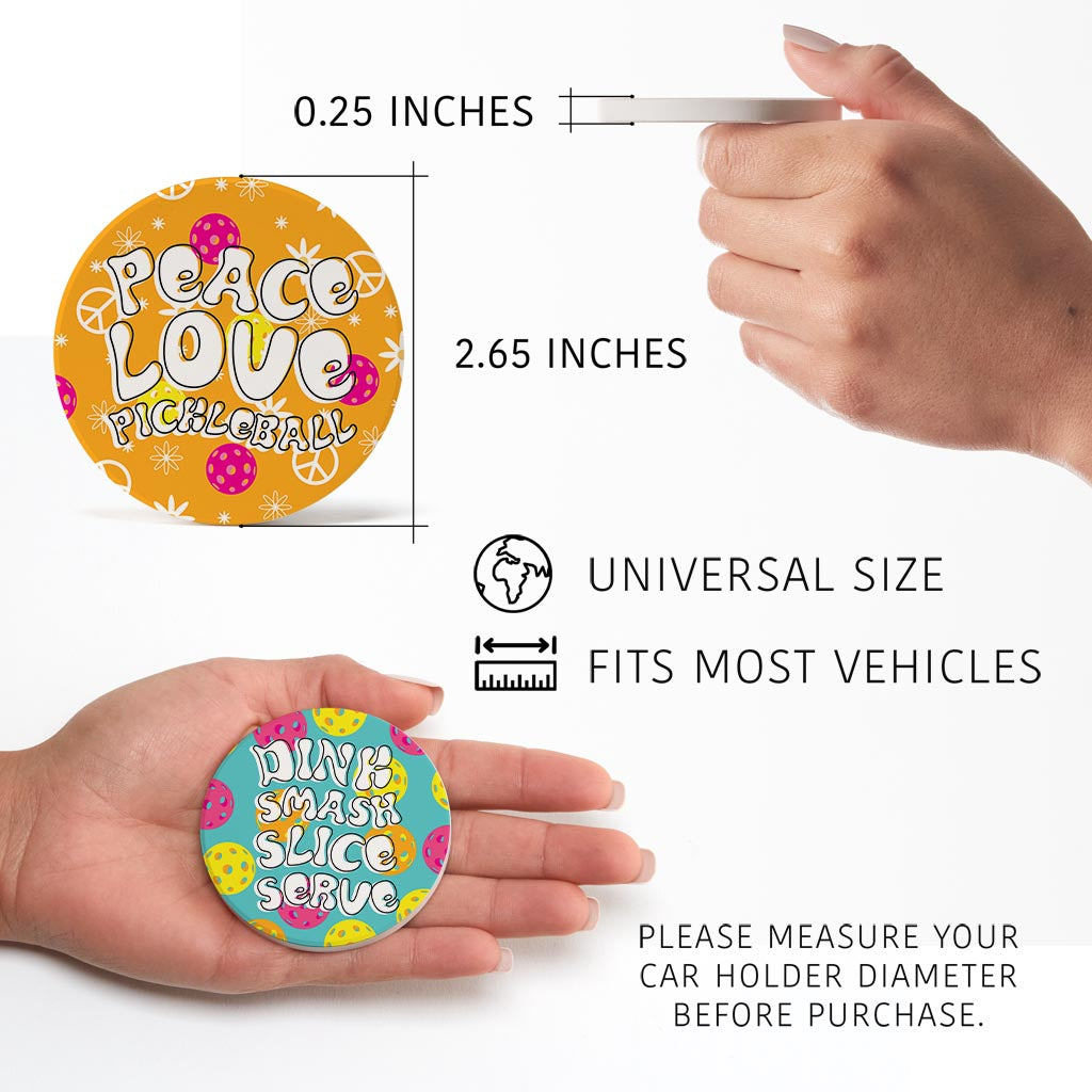 Neon Pickleball Peace Love & Dink Smash | 2.65x2.65