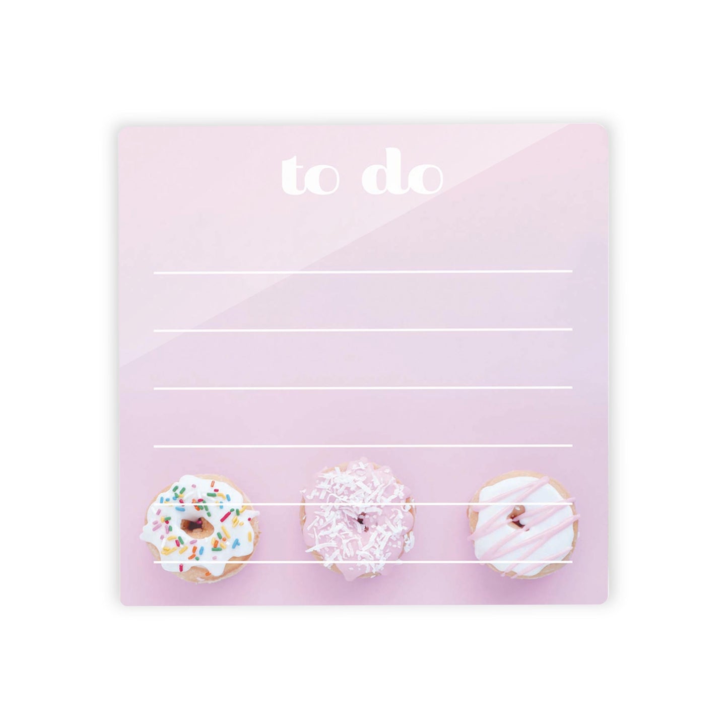 Retro Pastel Notes Pink Donuts | 4x4