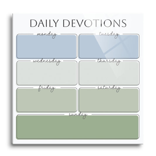 Minimalistic Green and Blue 7-Day Daily Devotions | 12x12