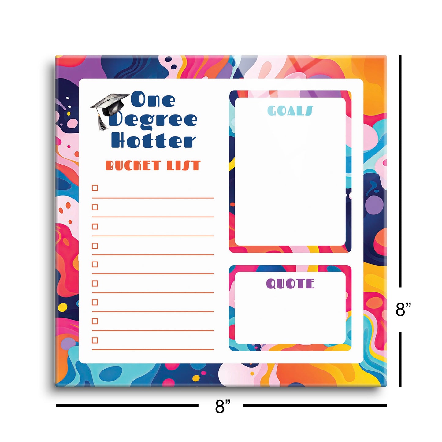 Graduation Tracker Abstract Fluid Degree Hotter | 8x8