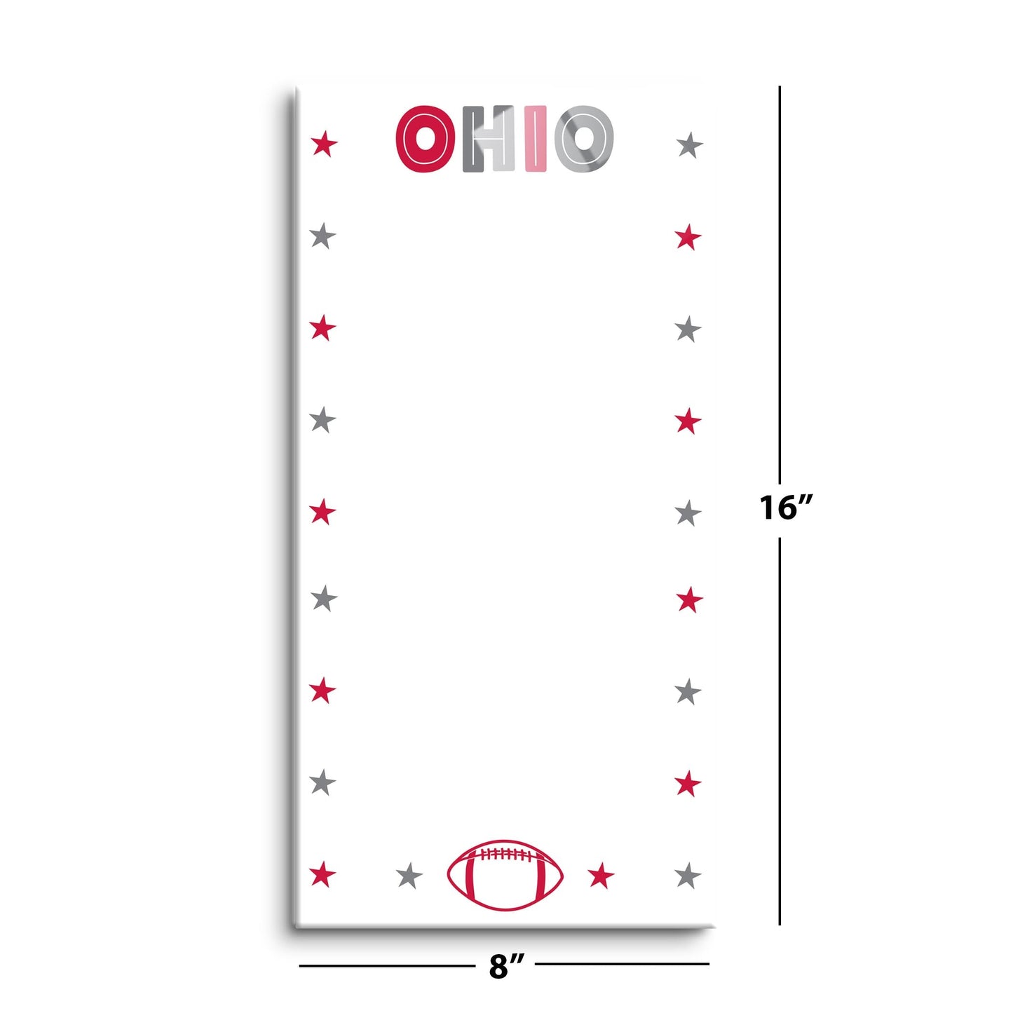 Clairmont & Co Game Day Stars Ohio Note Board | 8x16