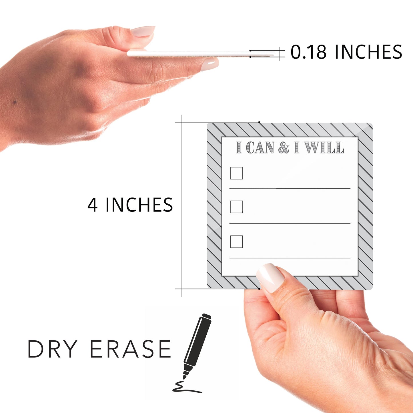 Black & White Pattern Notes Diagonal Gray Line | 4x4