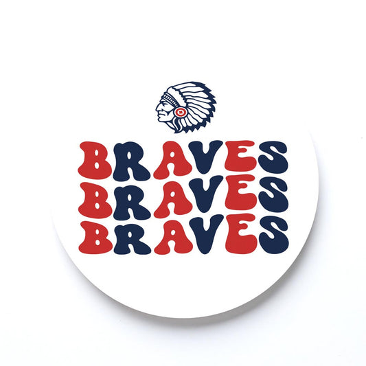 Clairmont & Co Game Day Wave Braves | 4x4