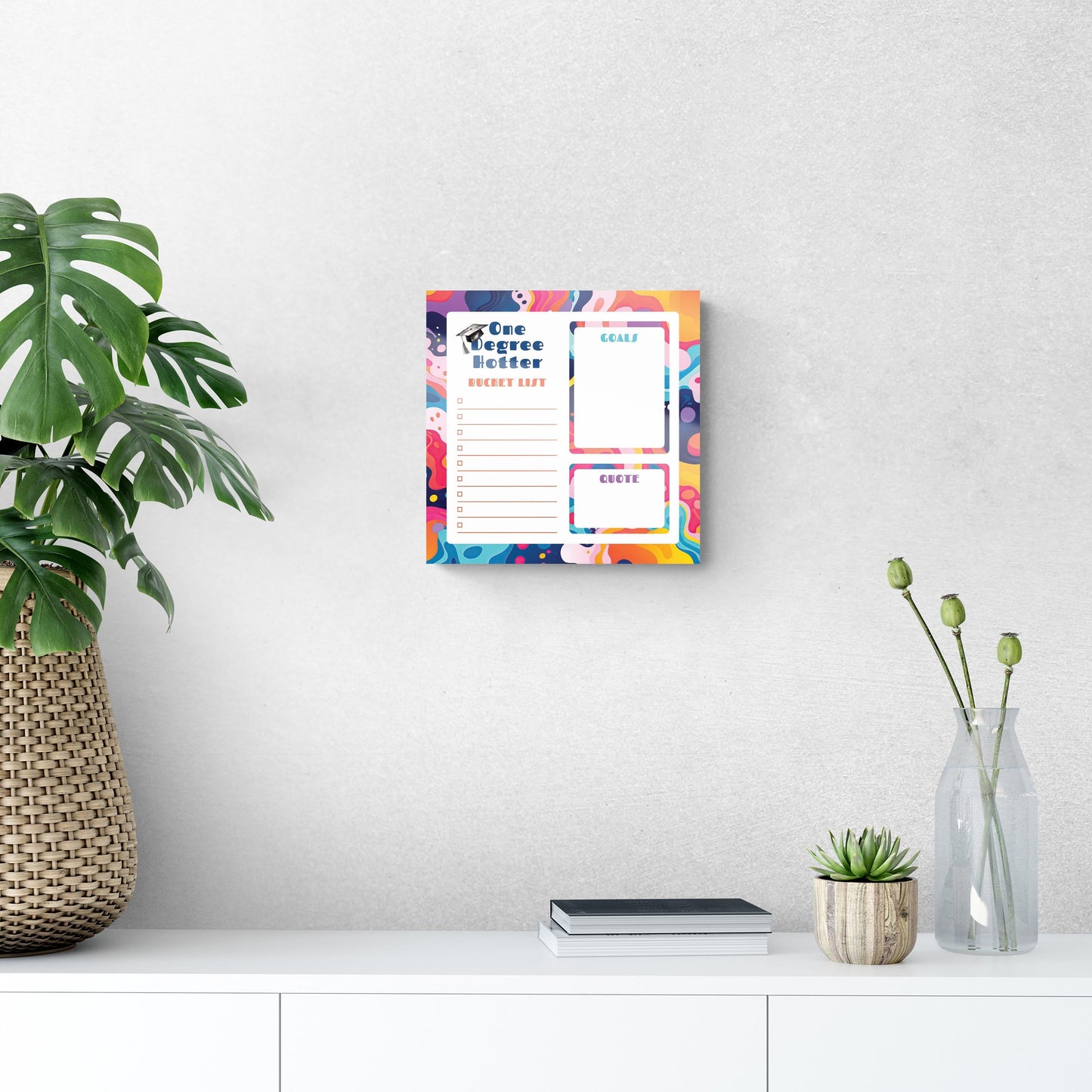 Graduation Tracker Abstract Fluid Degree Hotter | 12x12