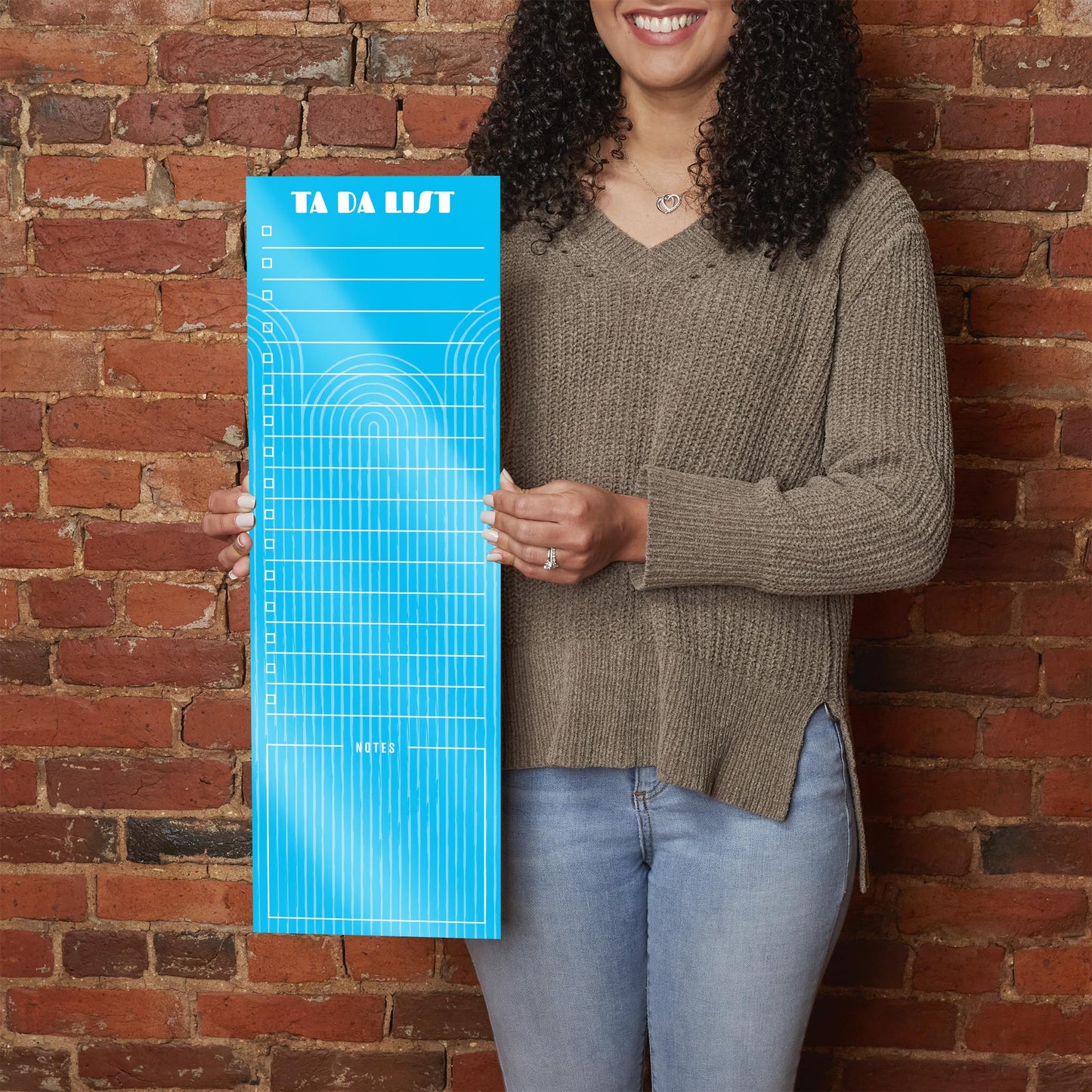 Neon Blue Ta Da List | 8x24