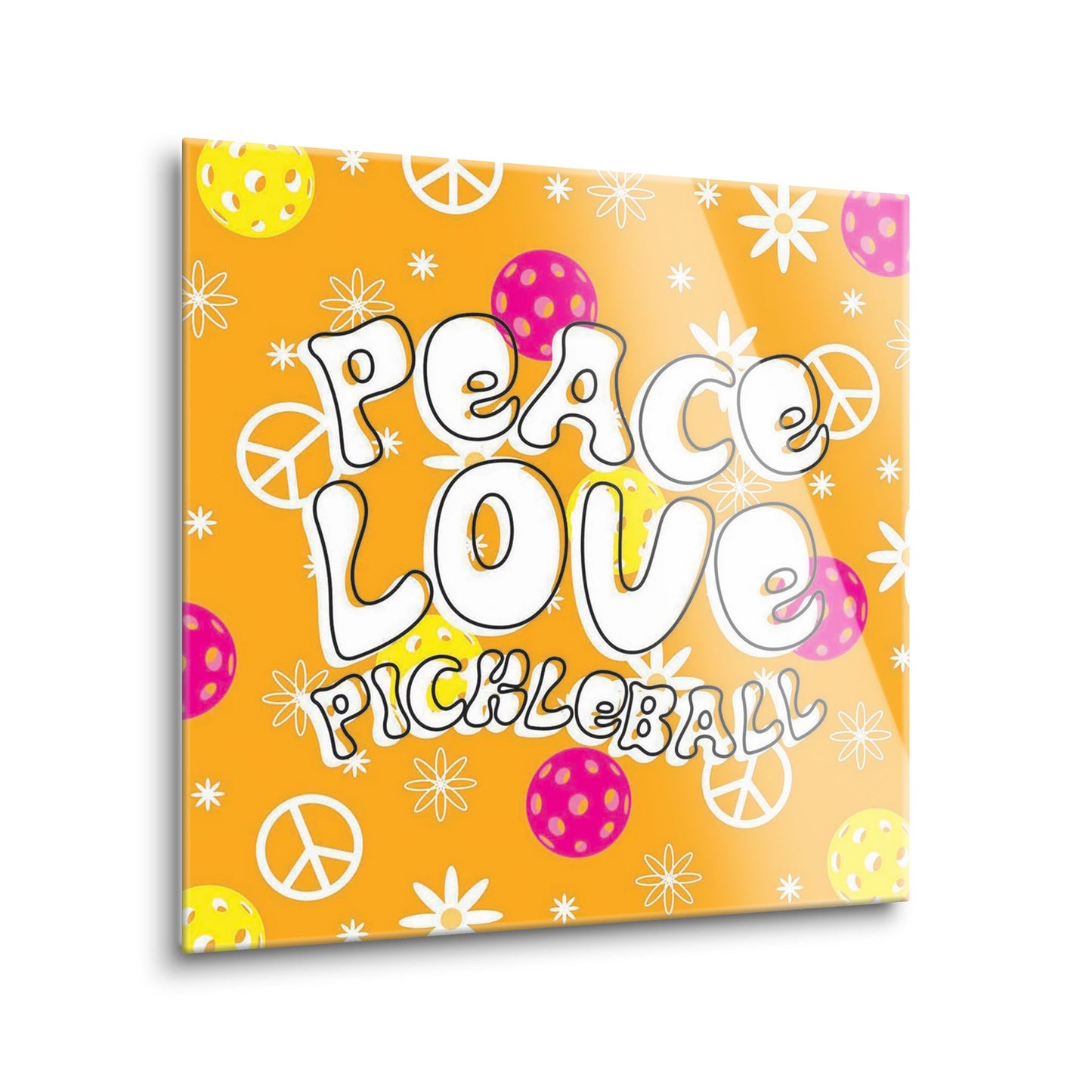 Neon Pickleball Peace Love Pickleball | 8x8