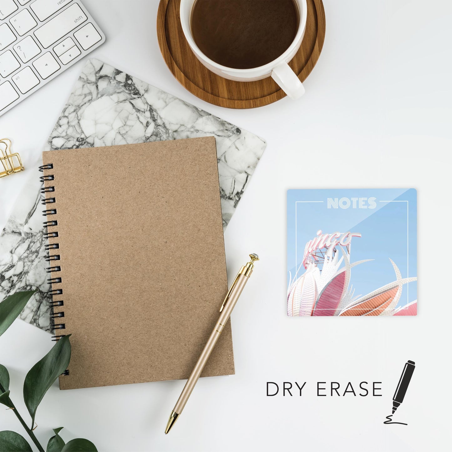 Retro Pastel Notes Pink Flamingo | 4x4