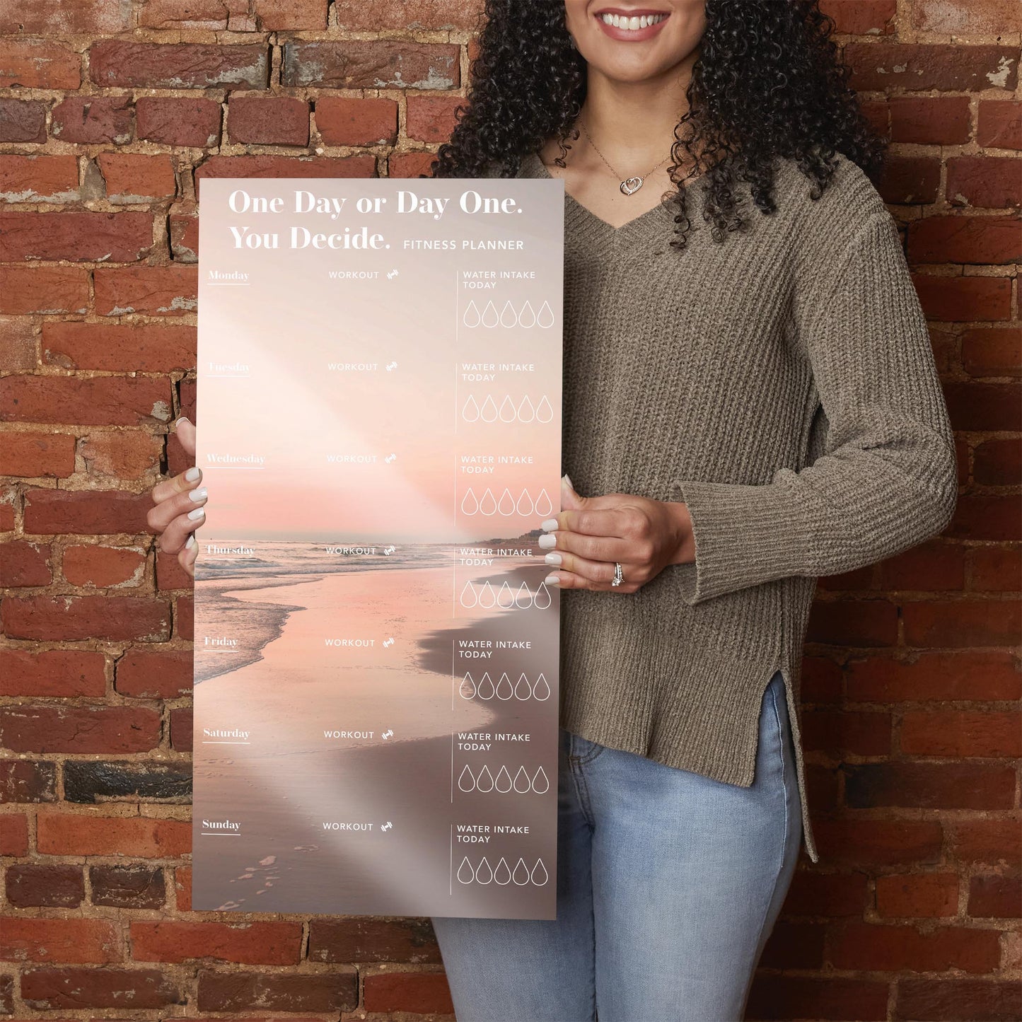 Neutral Sunset Beach Day One Fitness Tracker | 12x24