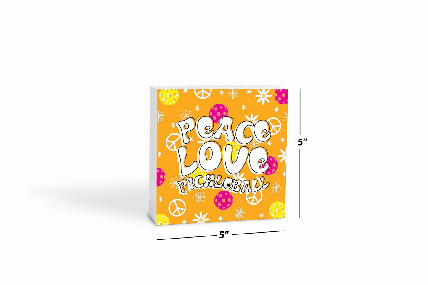 Neon Pickleball Peace Love Pickleball | 5x5