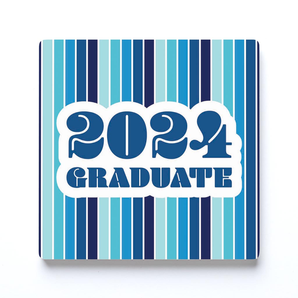 Graduation 2024 Graduate Navy Stripe | 4x4