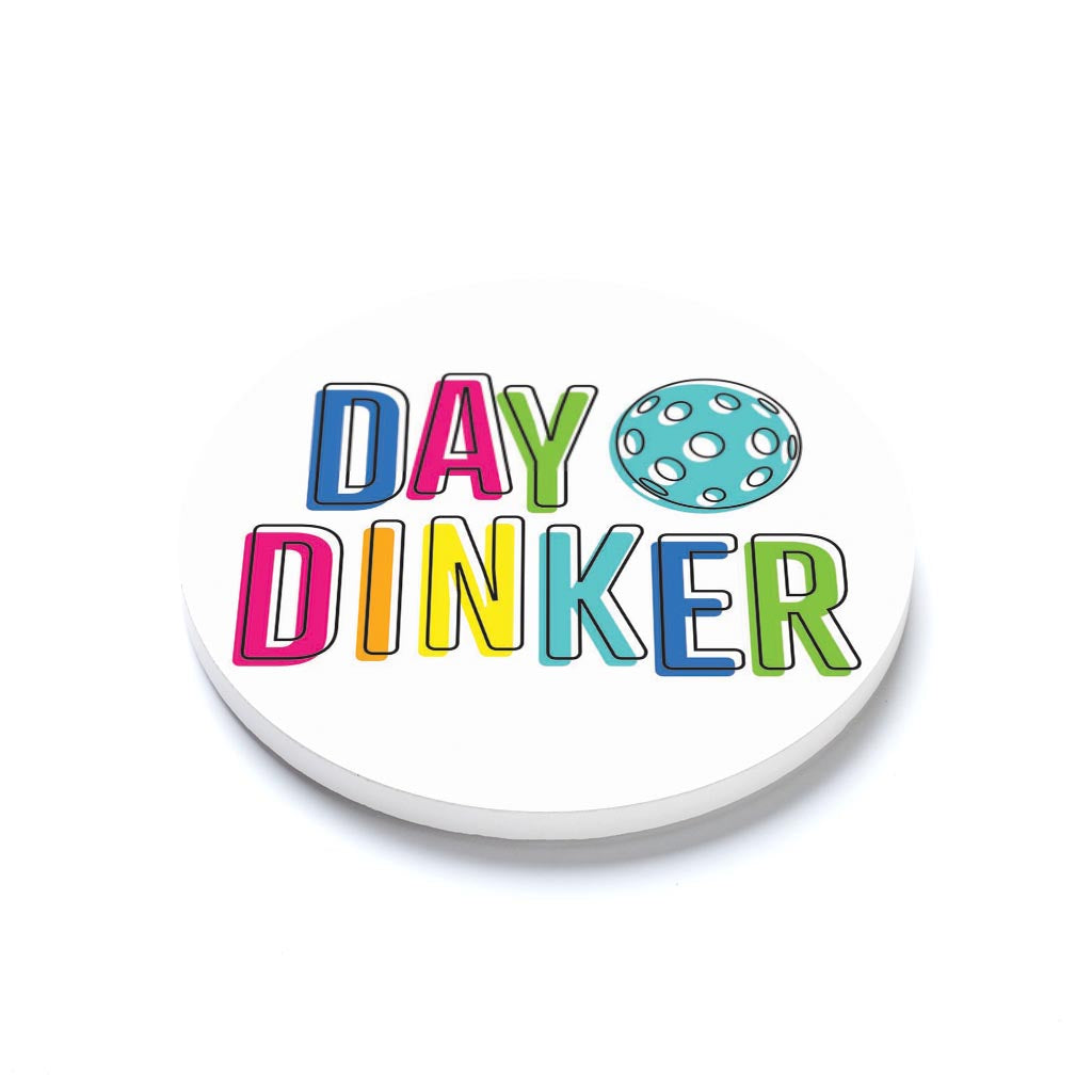 Neon Pickleball Day Dinker White | 4x4