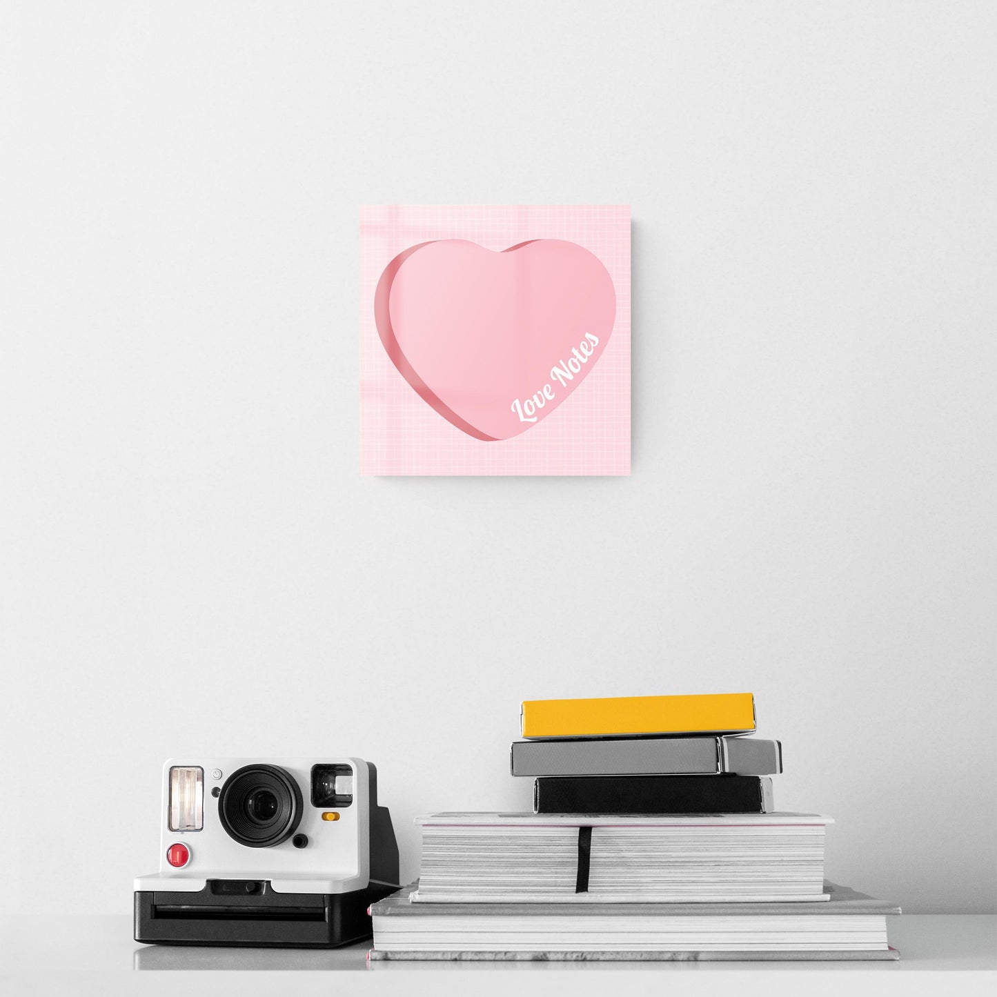 Valentine's Tracker Pink Heart Love Notes | 8x8