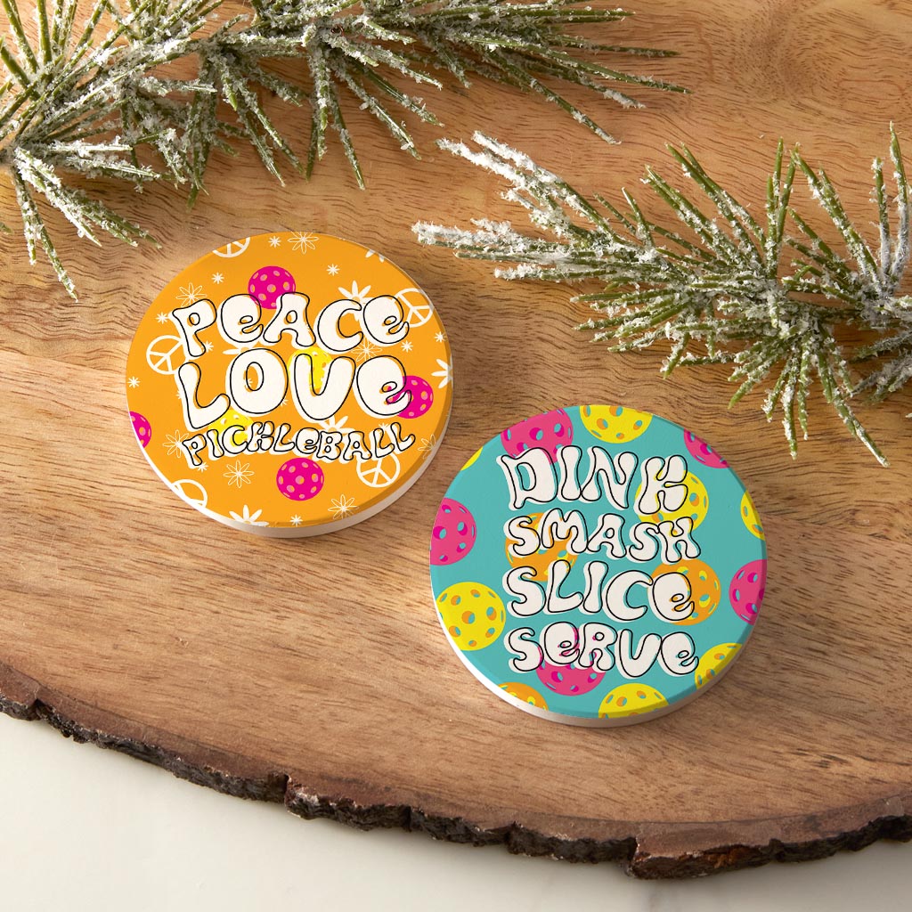 Neon Pickleball Peace Love & Dink Smash | 2.65x2.65