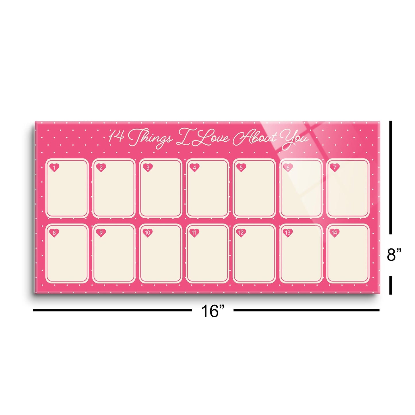 Valentine's Tracker 14 Things I Love About You | 16x8