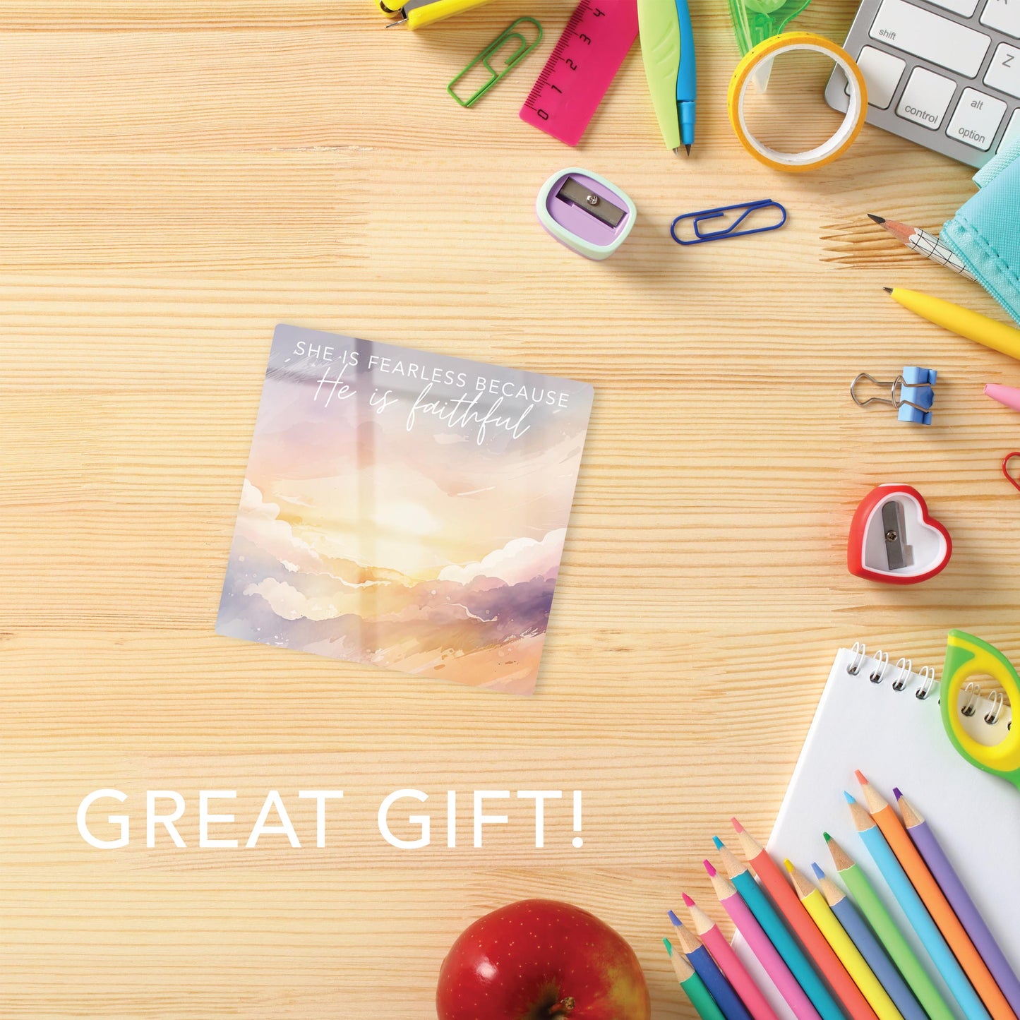 Colorful Faith Notes Sunset He Is Faithful | 4x4