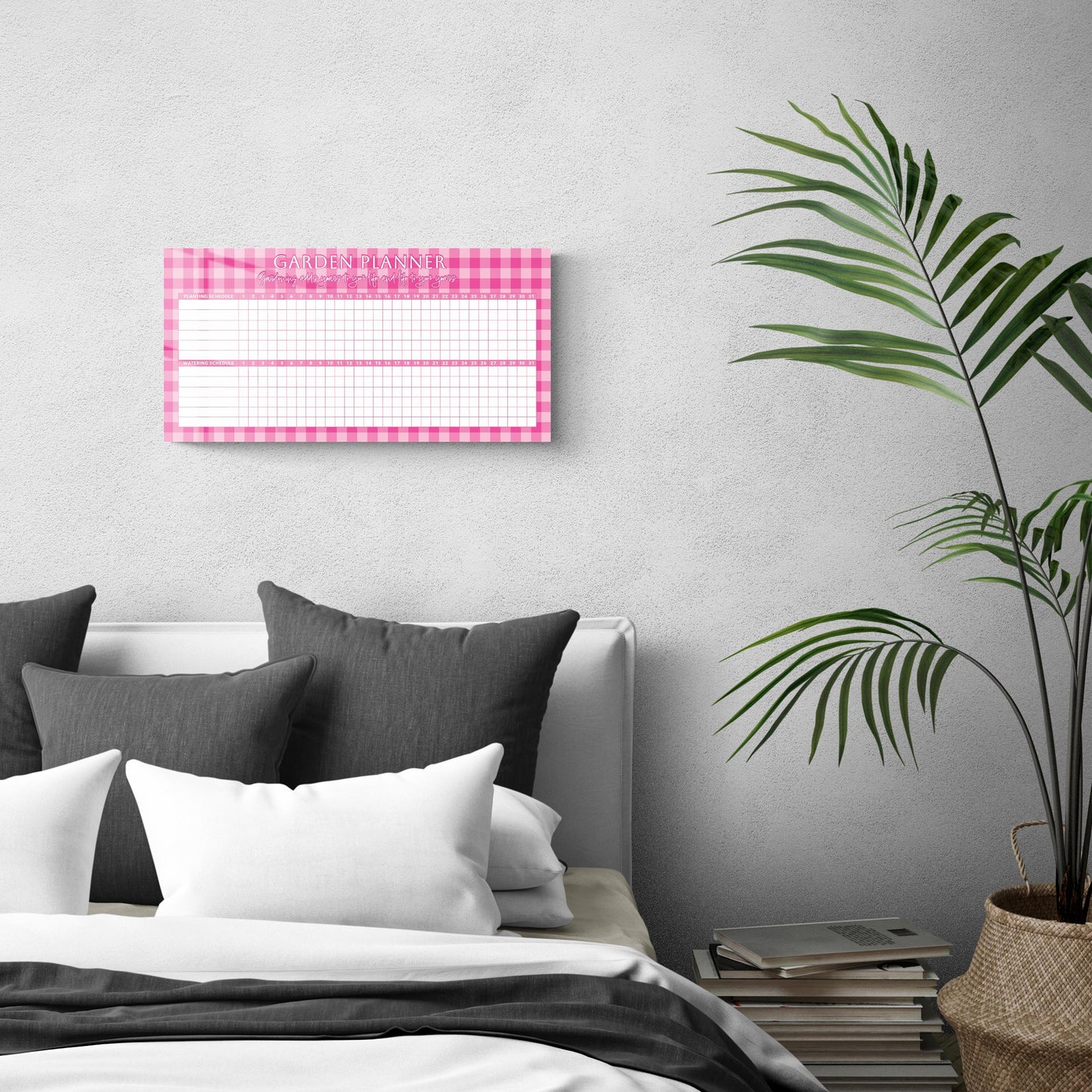 Garden Planner Pink Checker | 24x12