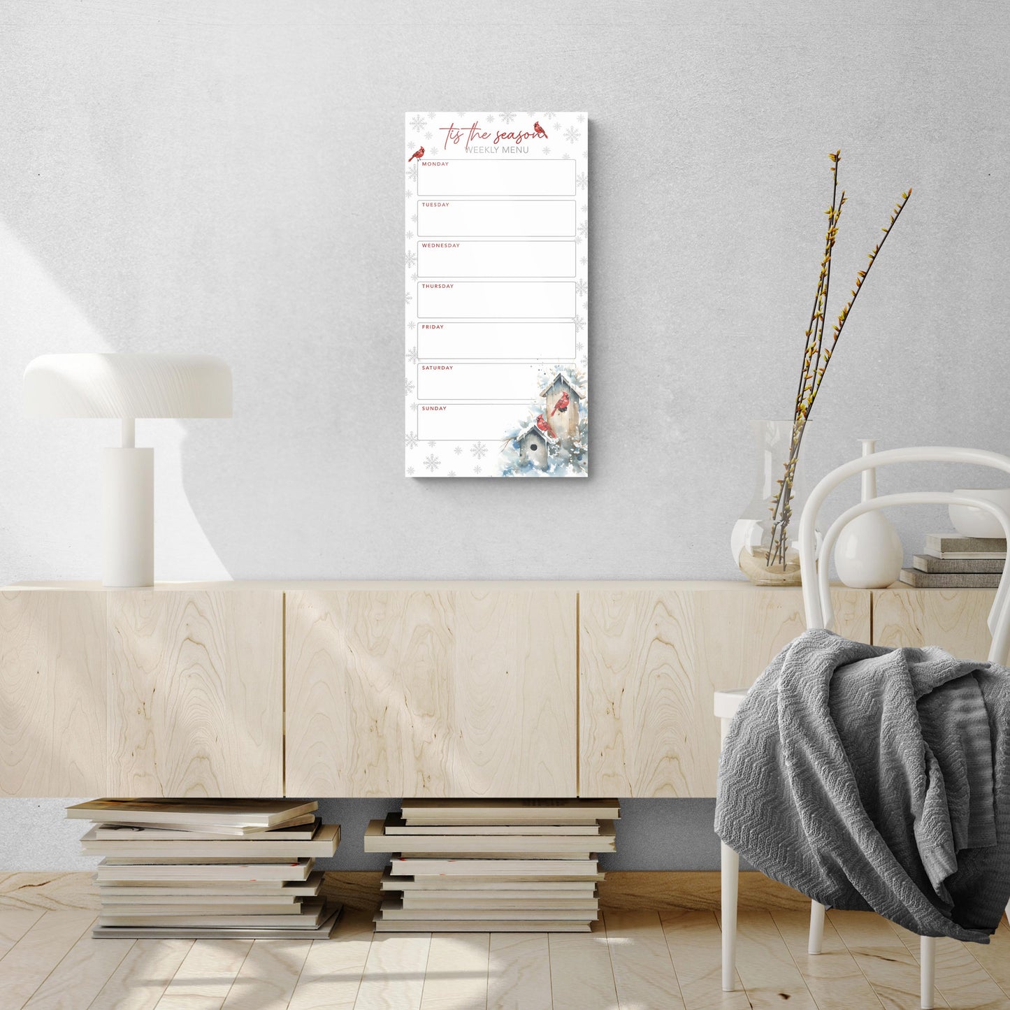 Classic Cardinals Menu Board | 12x24