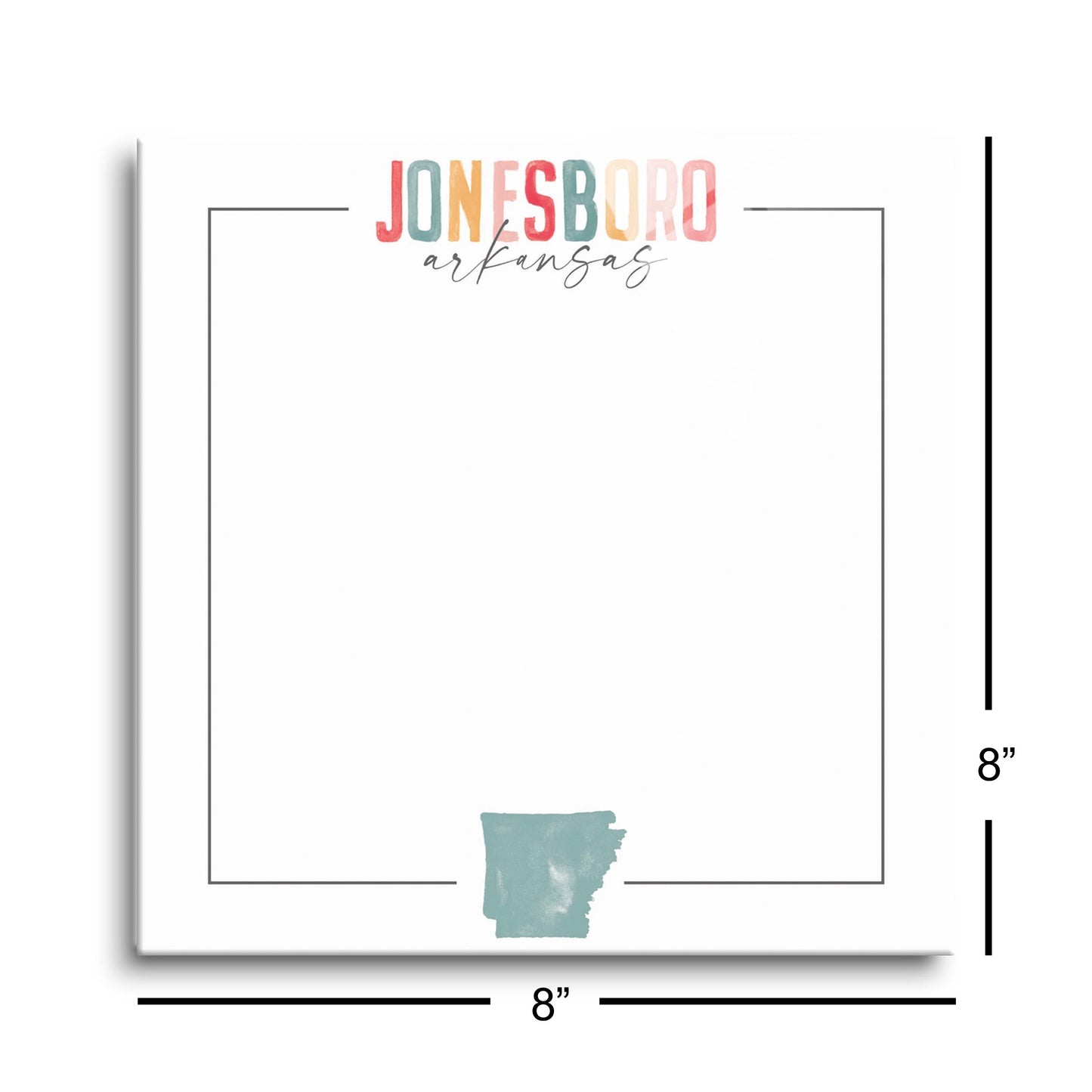 Clairmont & Co Local Watercolor City Note 1 | 8x8