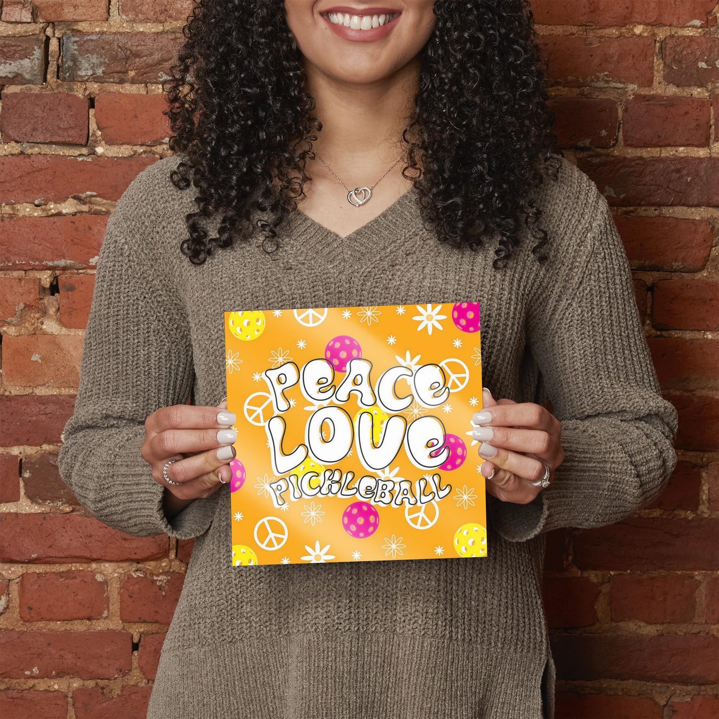 Neon Pickleball Peace Love Pickleball | 8x8
