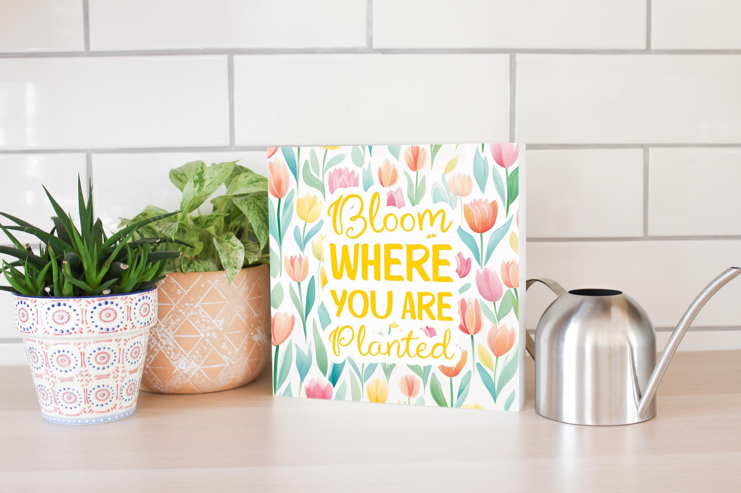 Spring Pastel Bloom Where You Are Planted | 10x10
