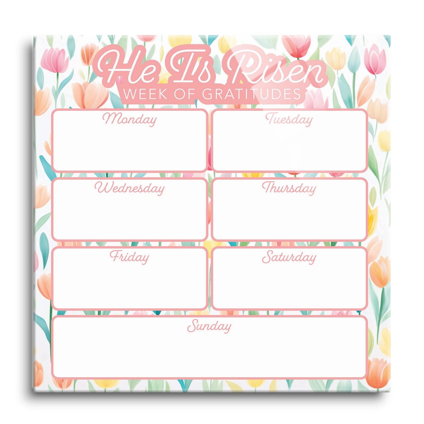 Spring Tracker He Is Risen Week Of Gratitudes | 12x12