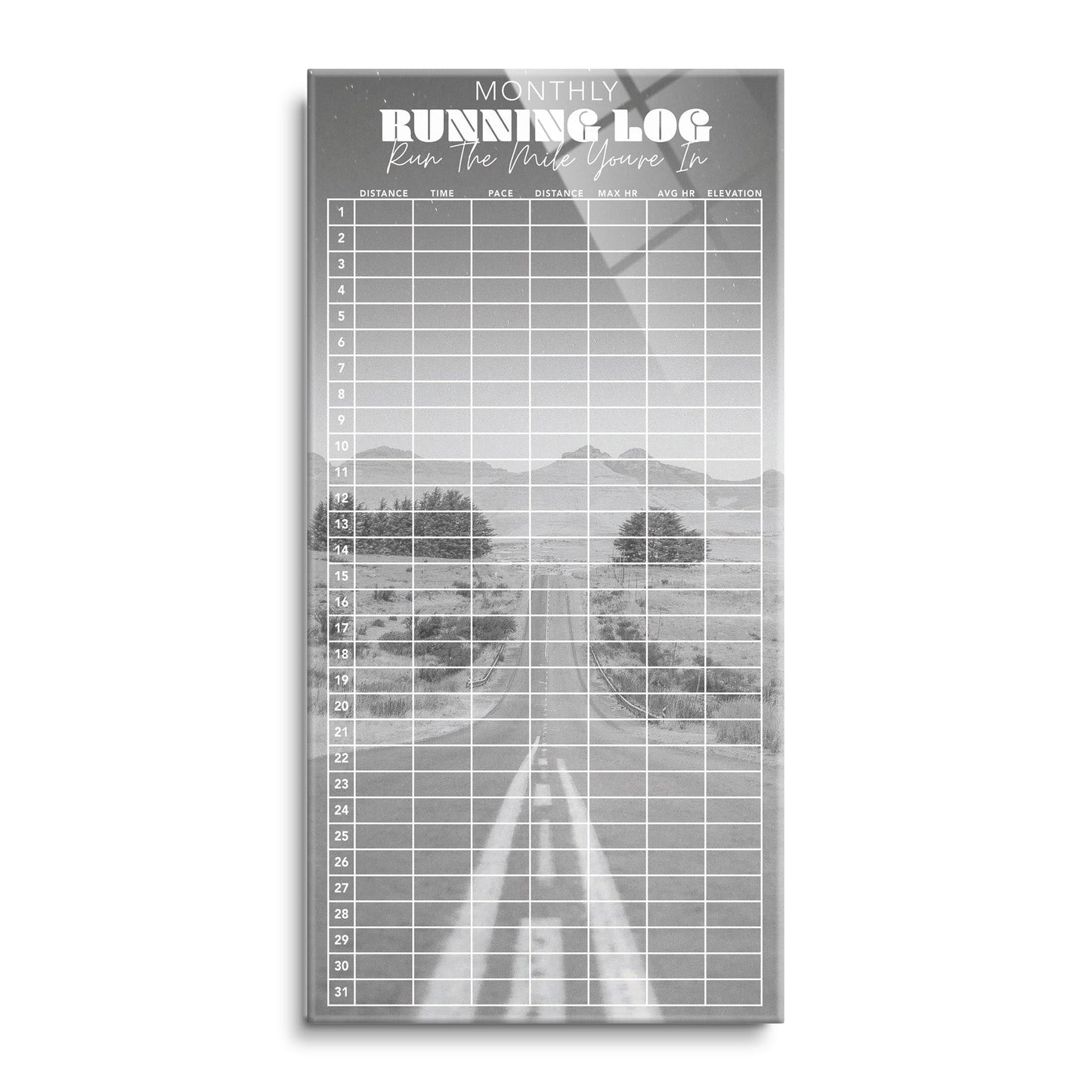 Monthly Running Tracker Desert | 12x24