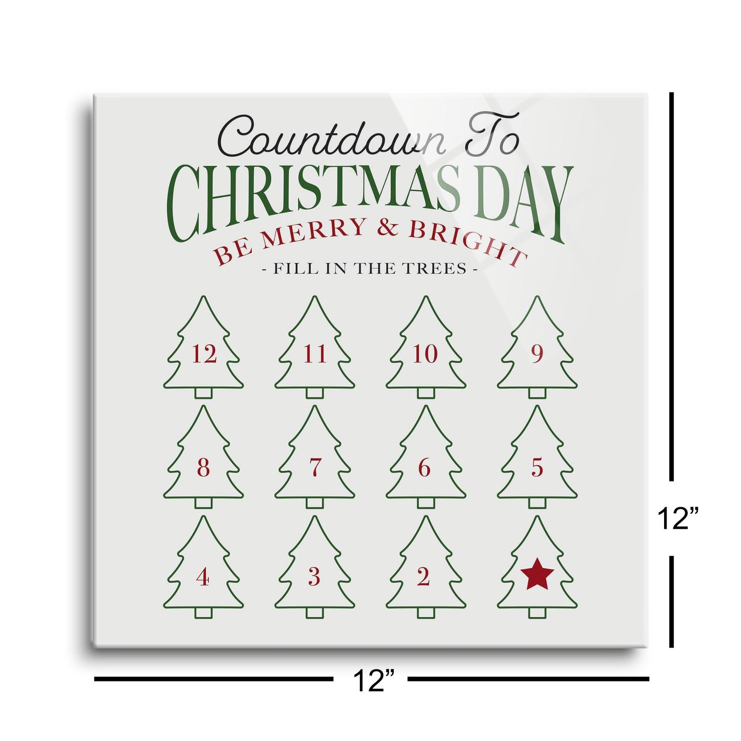 Countdown to Christmas Day Trees | 12x12