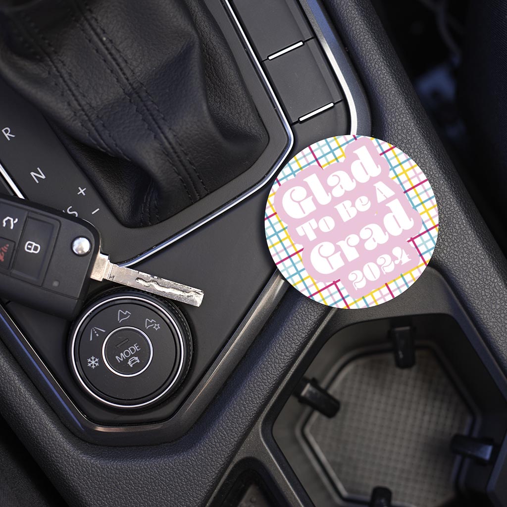 Graduation 2024 Glad To Be A Grad Colorful Grid | 2.65x2.65