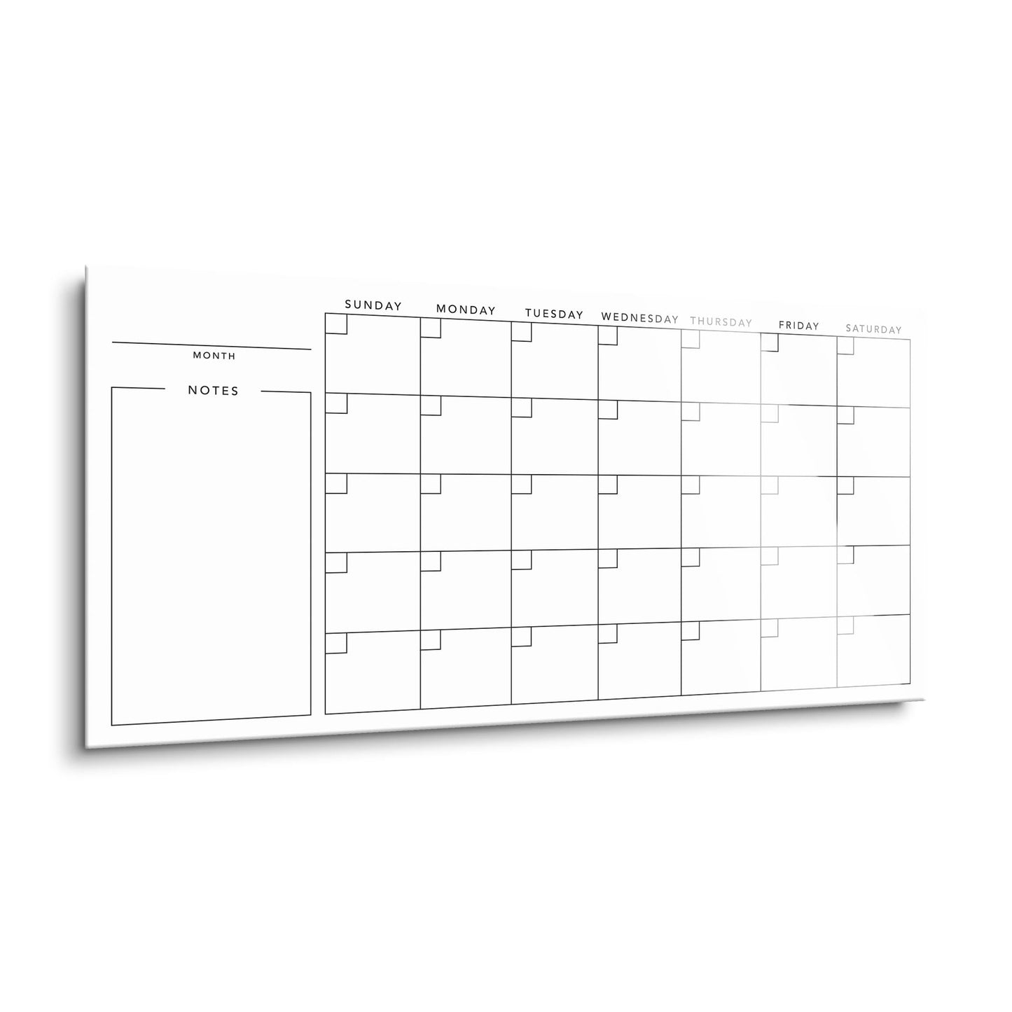 Minimalistic White Calendar | 24x12