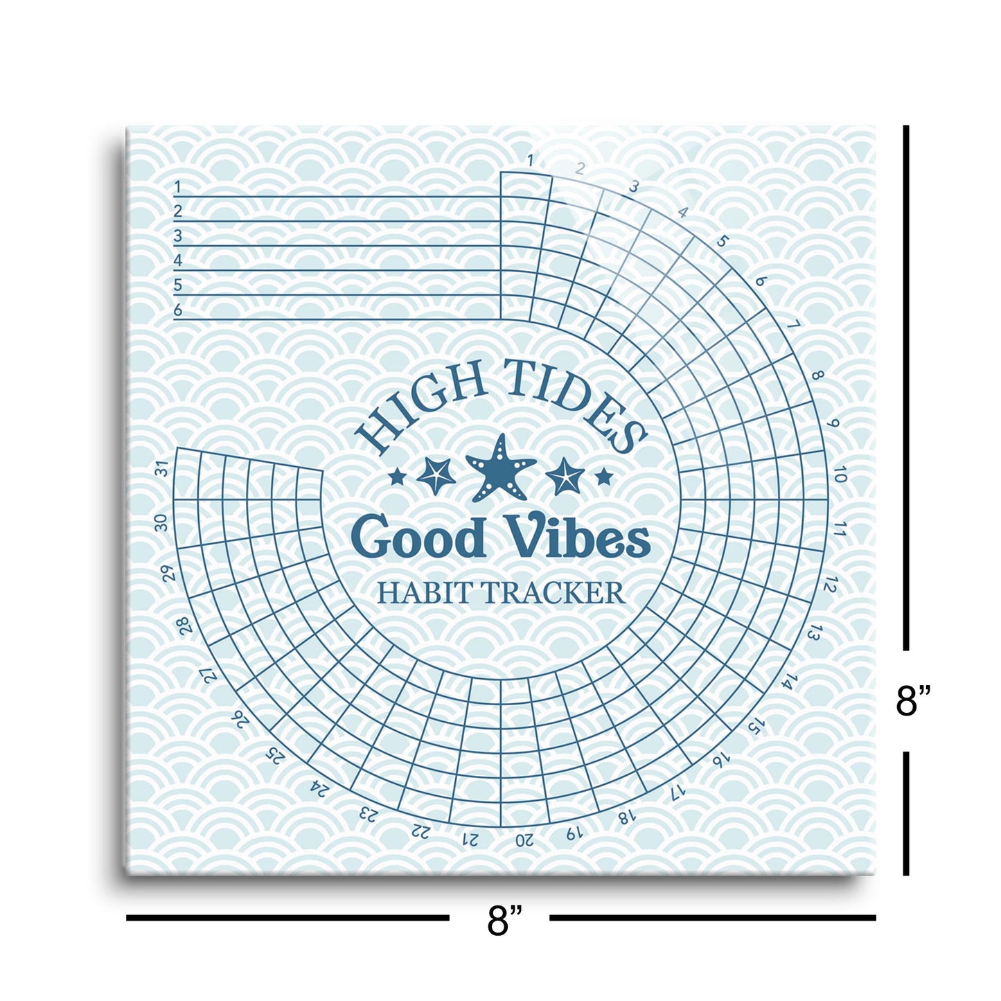 Coastal High Tides Good Vibes | 8x8