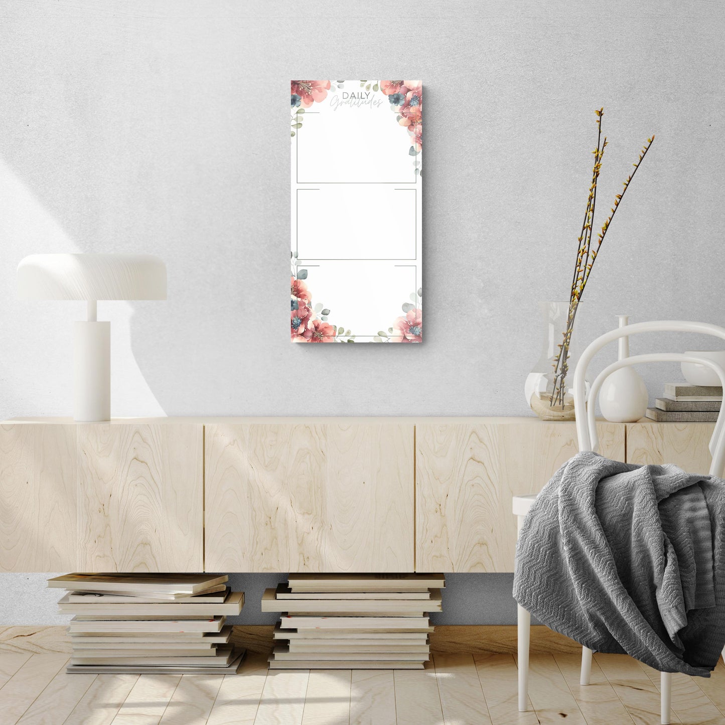 Floral Daily Gratitudes Message Board | 12x24
