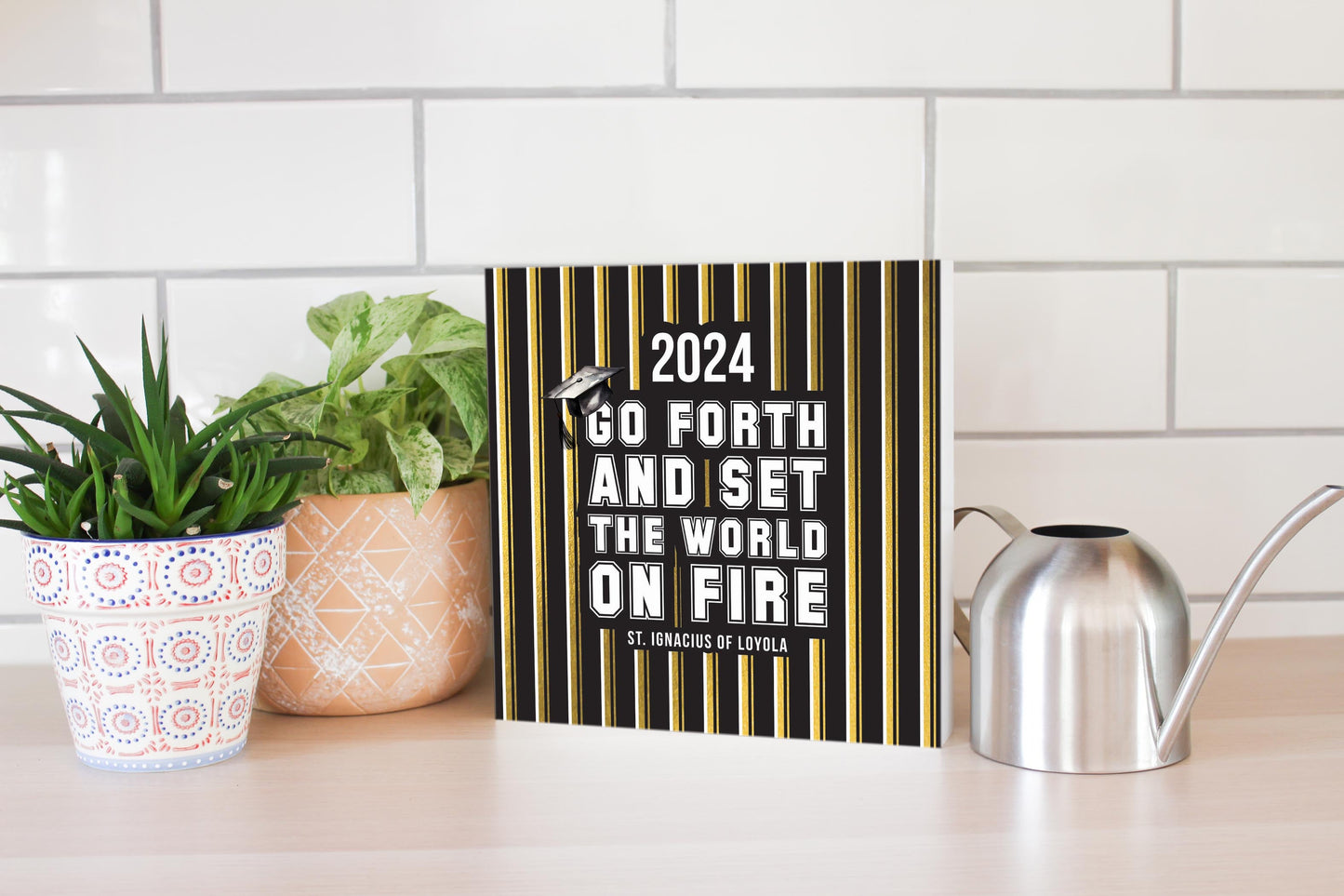 Graduation 2024 Gold Stripe | 10x10