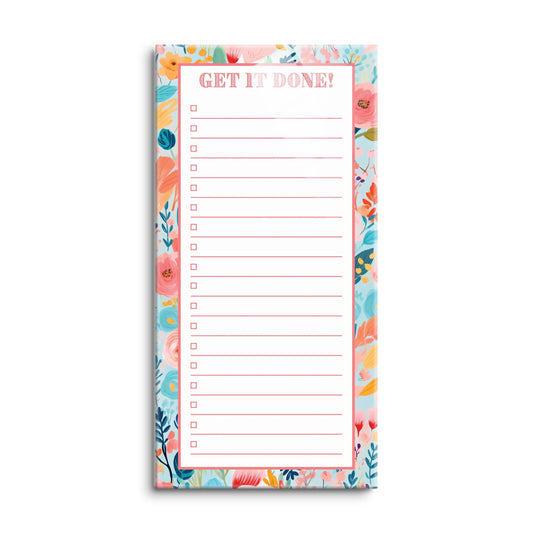 Spring Tracker Floral To Do List Get It Done! | 8x16