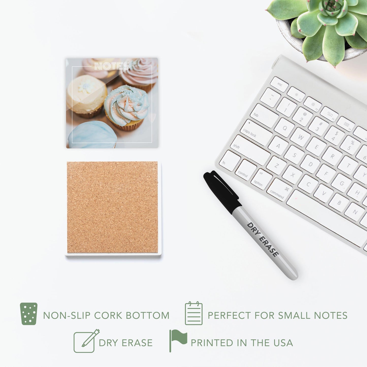 Retro Pastel Notes Cupcakes | 4x4