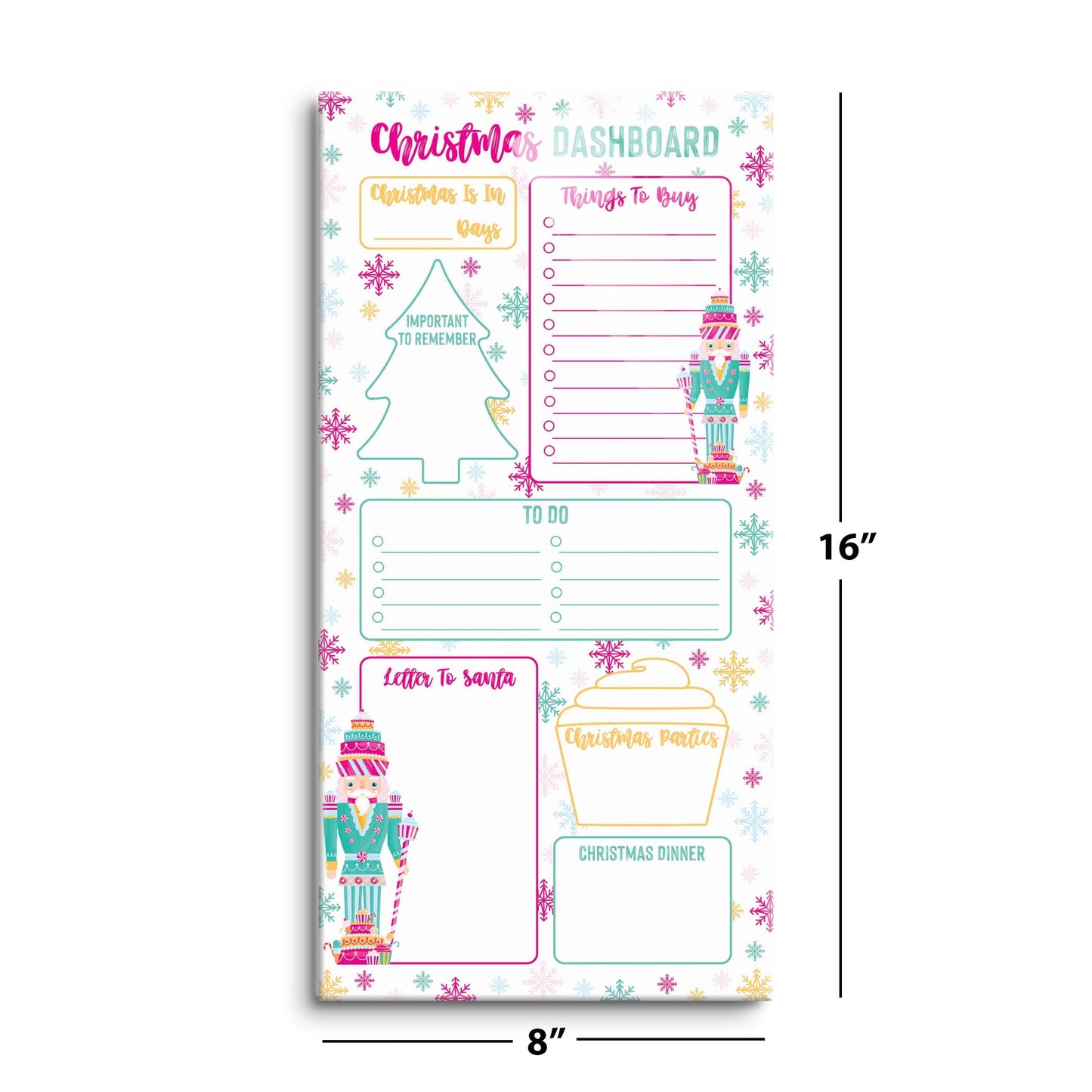 Pink Candyland Christmas Dashboard | 8x16