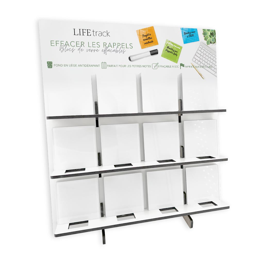 Clear Reminders French Neon Notes GCSQ Display | 18.5x20