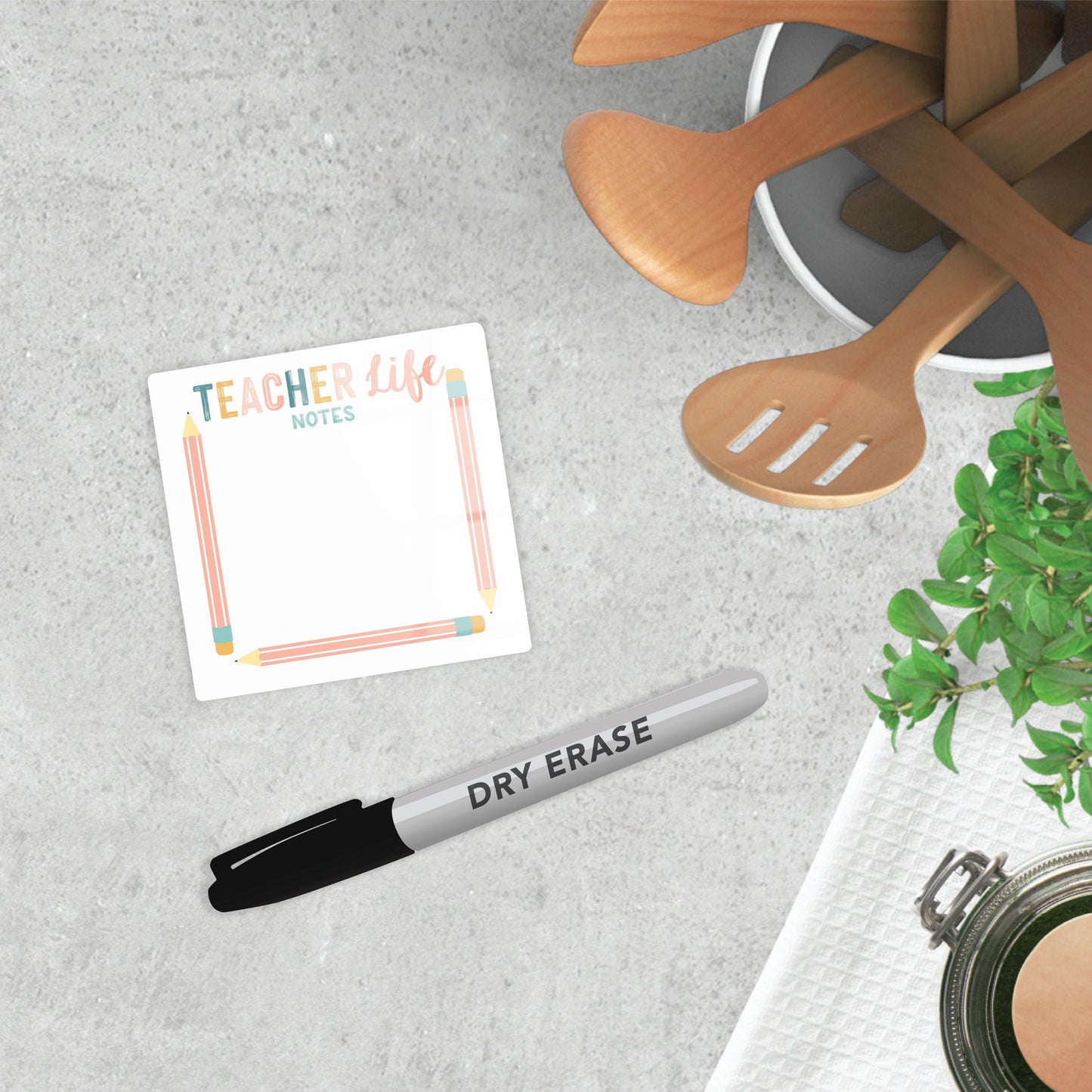 Pastel Teacher Life Notes | 4x4