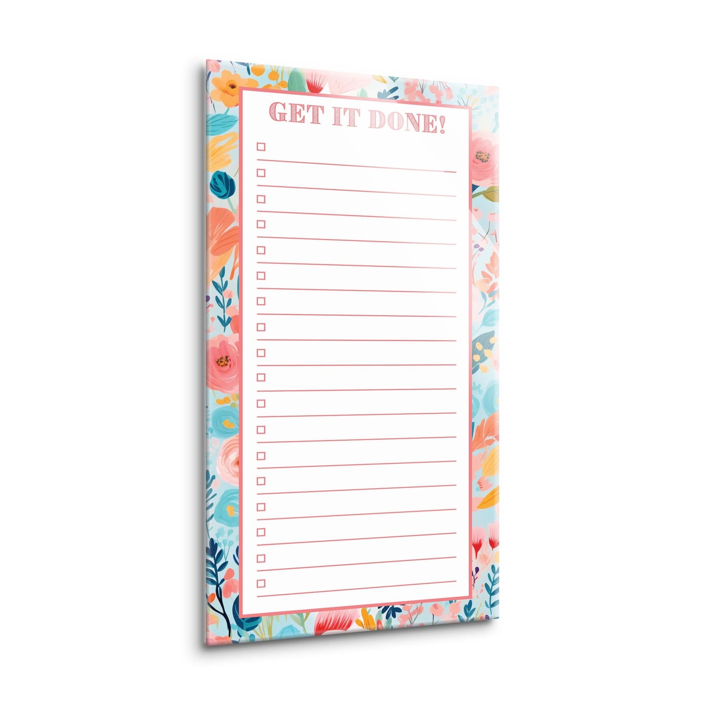 Spring Tracker Floral To Do List Get It Done! | 8x16