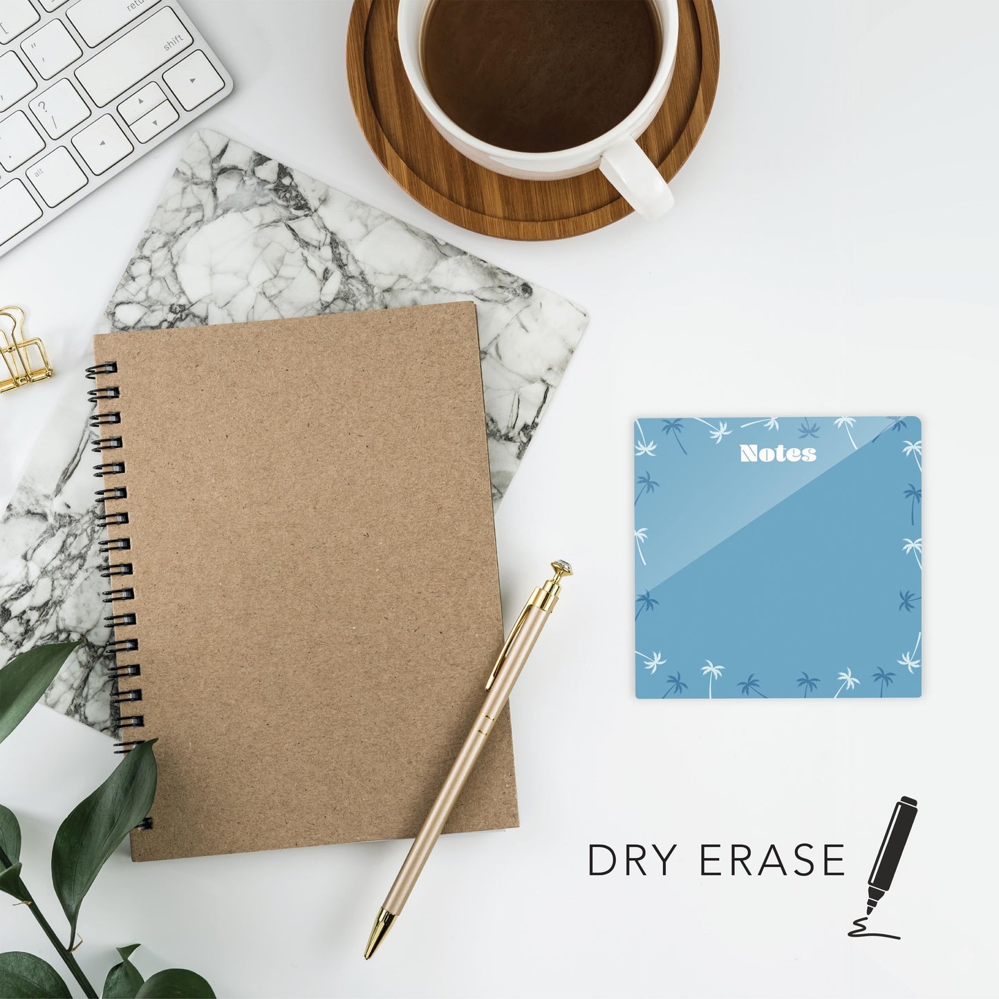 Coastal Blue Palm Trees Notes | 4x4