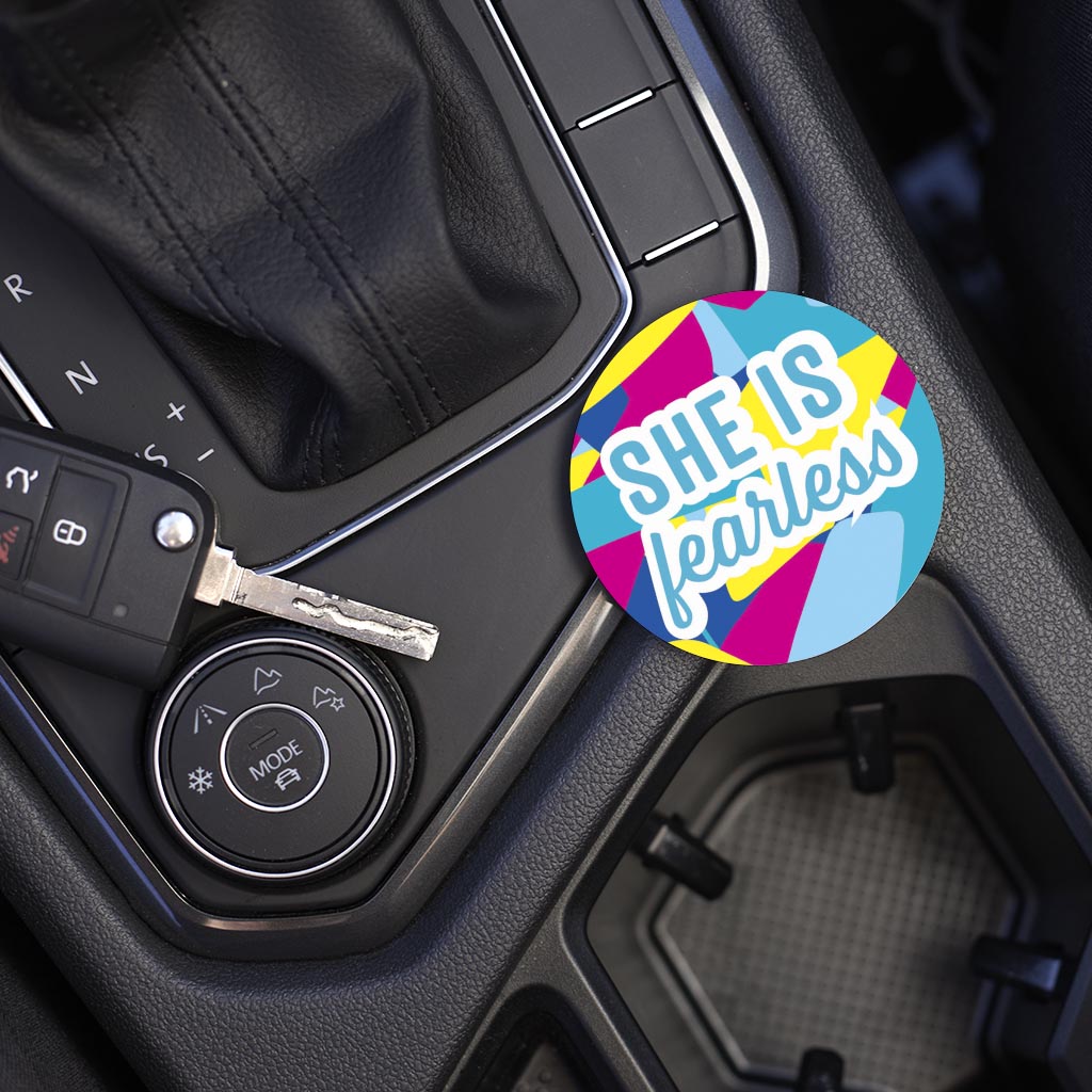 She Is Fearless Bright Pattern | 2.65x2.65