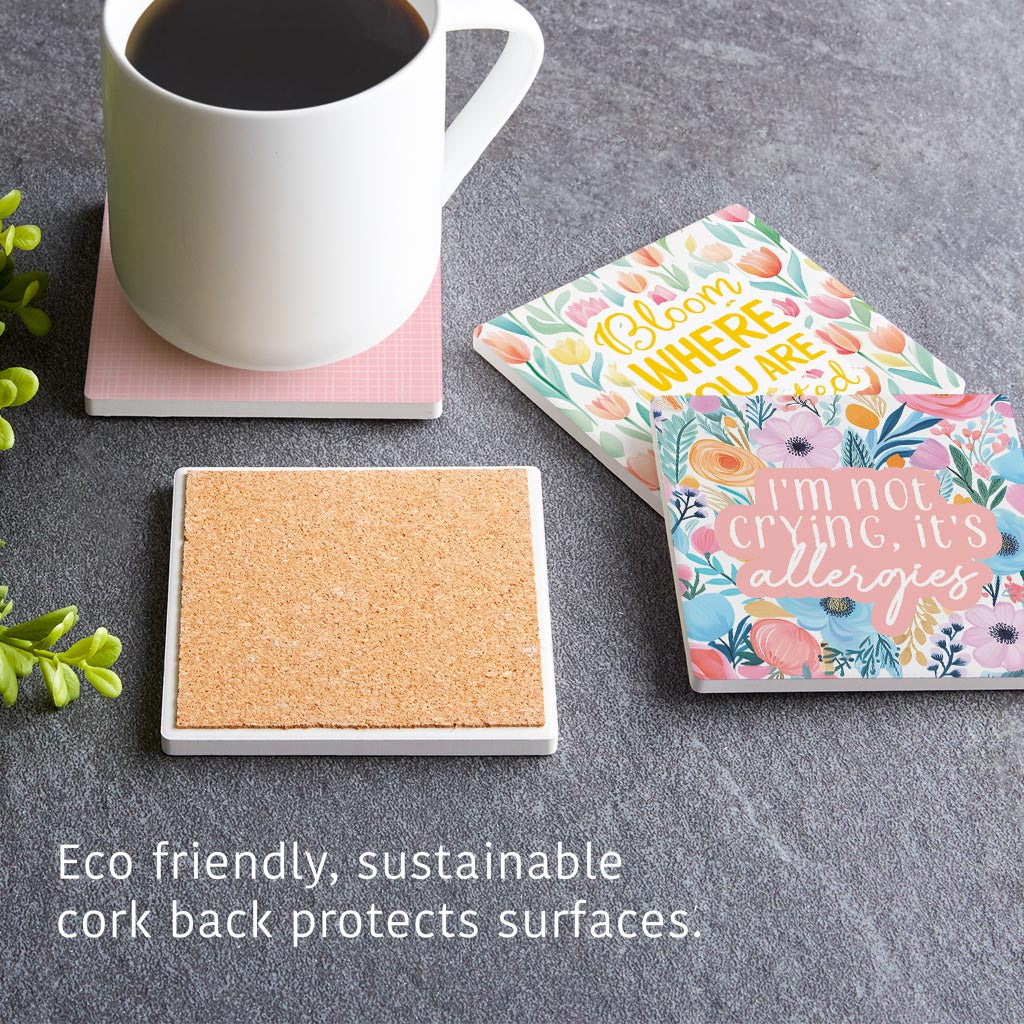 Spring Offset Square Coaster Set | 4x4