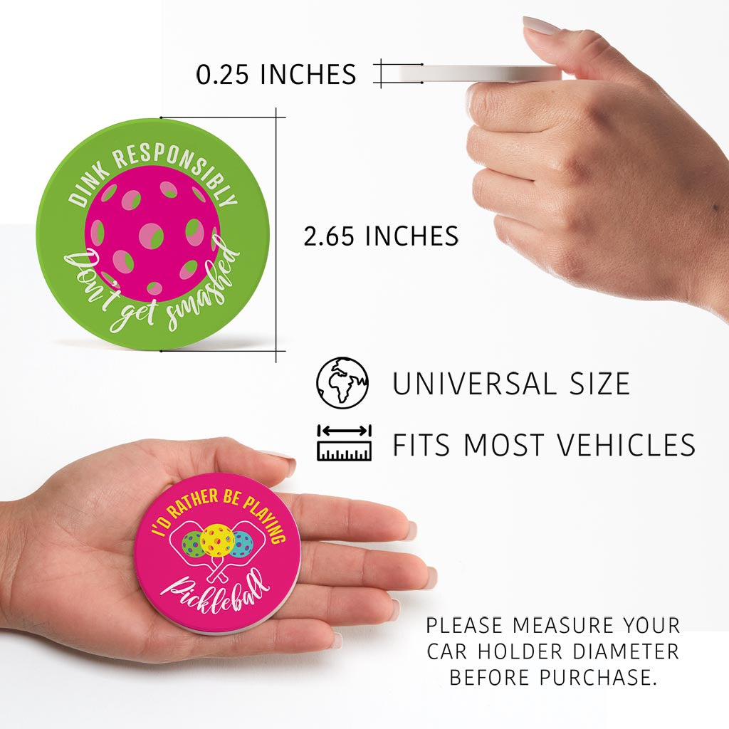 Neon Pickleball Dink Responsibly & I'd Rather | 2.65x2.65