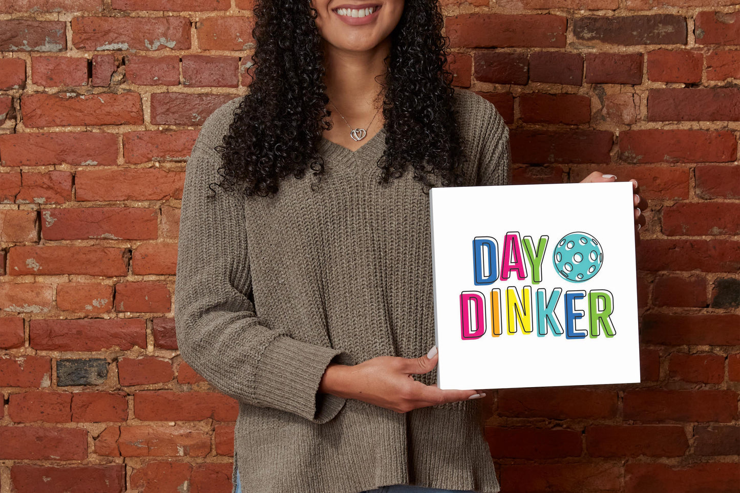 Neon Pickleball Day Dinker White | 10x10