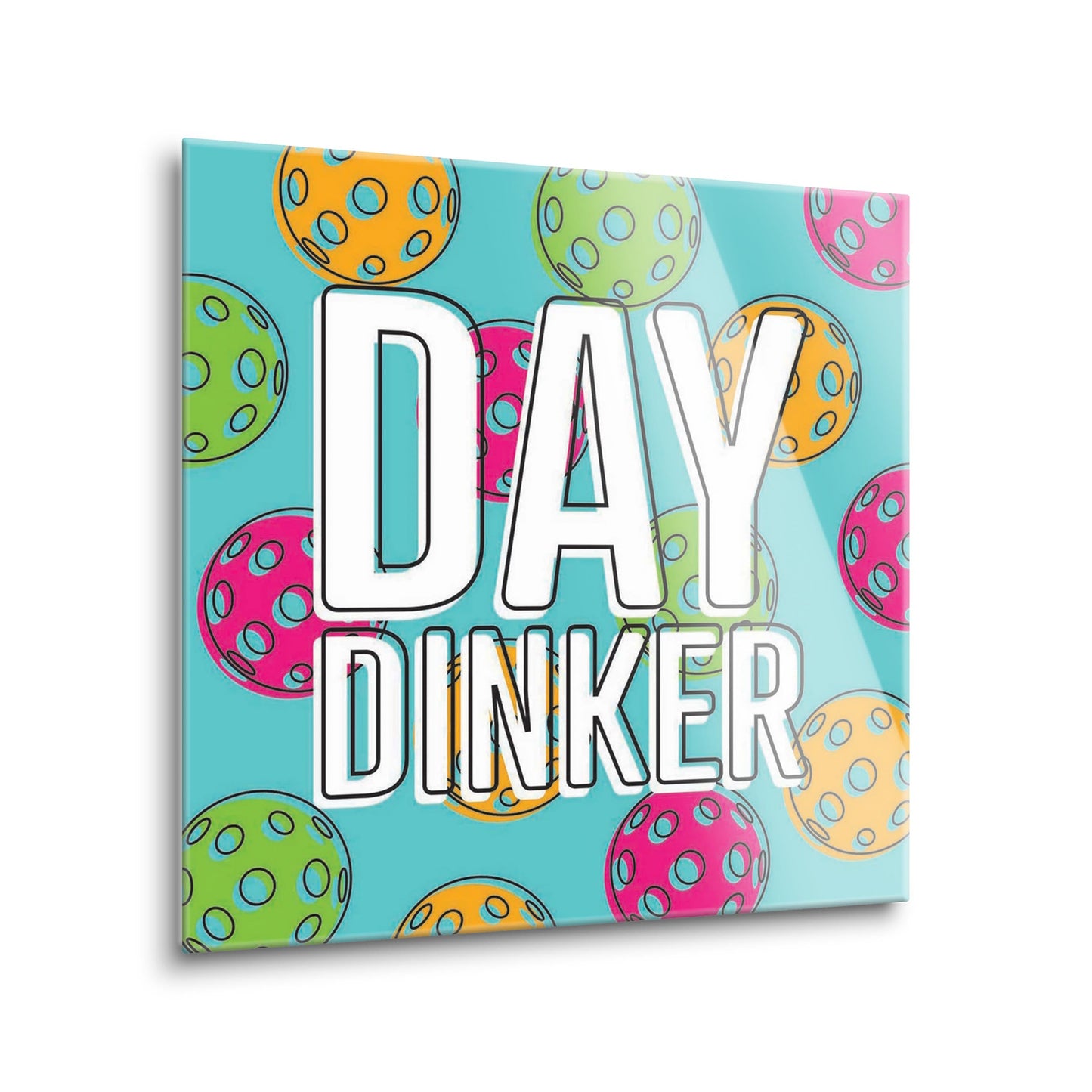 Neon Pickleball Day Dinker Blue | 8x8